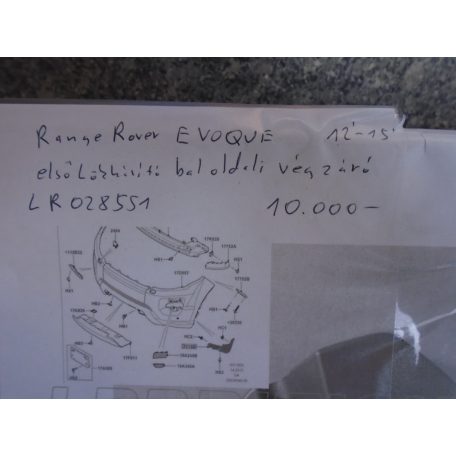 [GYÁRI ÚJ] LandRover Evoque -  első lökhárító végzáró, baloldali (2012-2015)