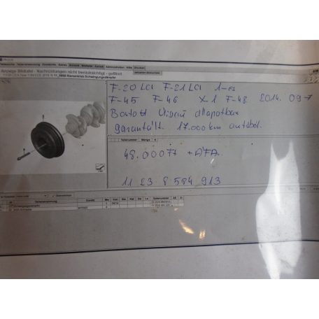 [GYÁRI BONTOTT] BMW - Ékszíjtárcsa / 1-es, F20LCI , F21LCI, F45 , F46 X1 F48 (2014.09-től) (ÚJSZERŰ ÁLLAPOTBAN)