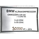 [GYÁRI BONTOTT] BMW - KLÍMAKOMPRESSZOR - 3-AS (E36); 5-ÖS (E34) - CIKKSZÁM: 8390741 -