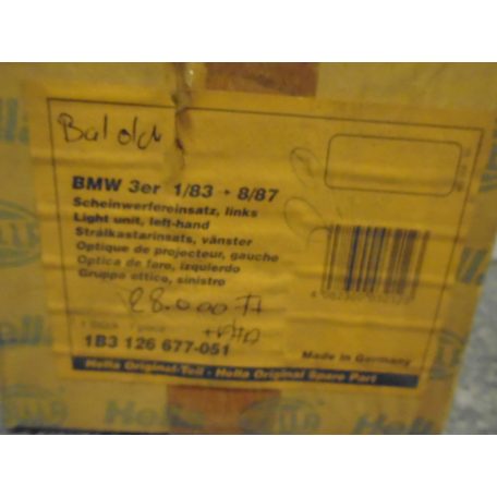 [UTÁNGYÁRTOTT] BMW - 3AS - FÉNYSZÓRÓ | HELLA | 1/83 -> 8/87 | 1B3126677051