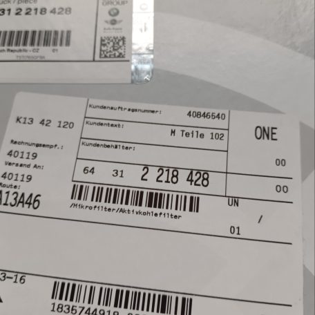 (GYÁRI ÚJ) BMW Pollenszűrő X5 E53