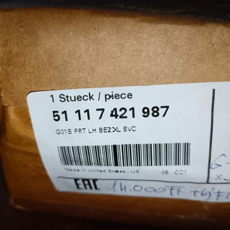 (GYÁRI ÚJ) BMW Lökhárító záróelem bal oldali X3 G01 / G08